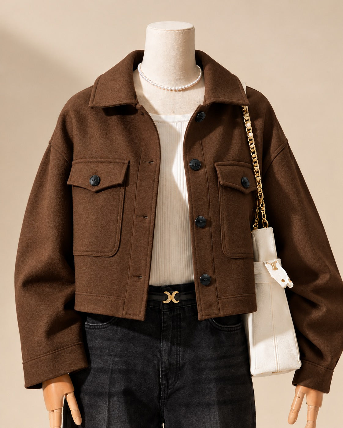 CH-383 |Bea's| Winter Lux CozyChic Pocketed Short Fleece Jacket