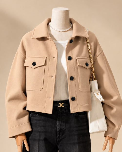CH-383 |Bea's| Winter Lux CozyChic Pocketed Short Fleece Jacket