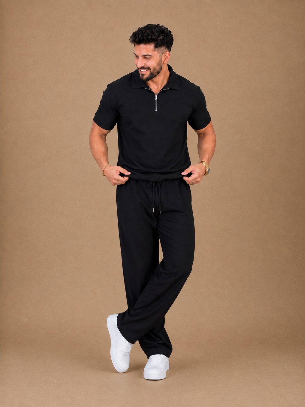|BEAS| Aero Luxe Zip Collar Co-Ord Set