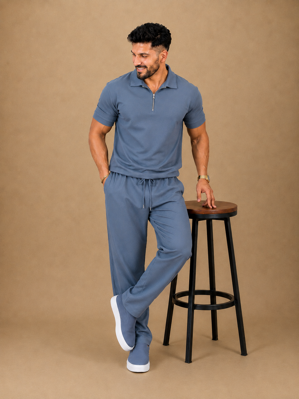|BEAS| Aero Luxe Zip Collar Co-Ord Set