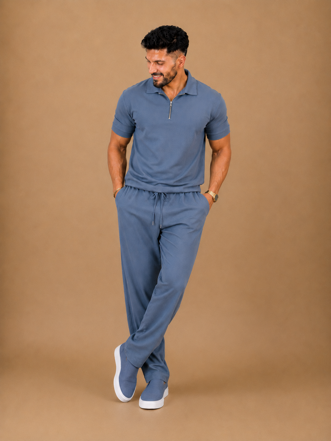 |BEAS| Aero Luxe Zip Collar Co-Ord Set