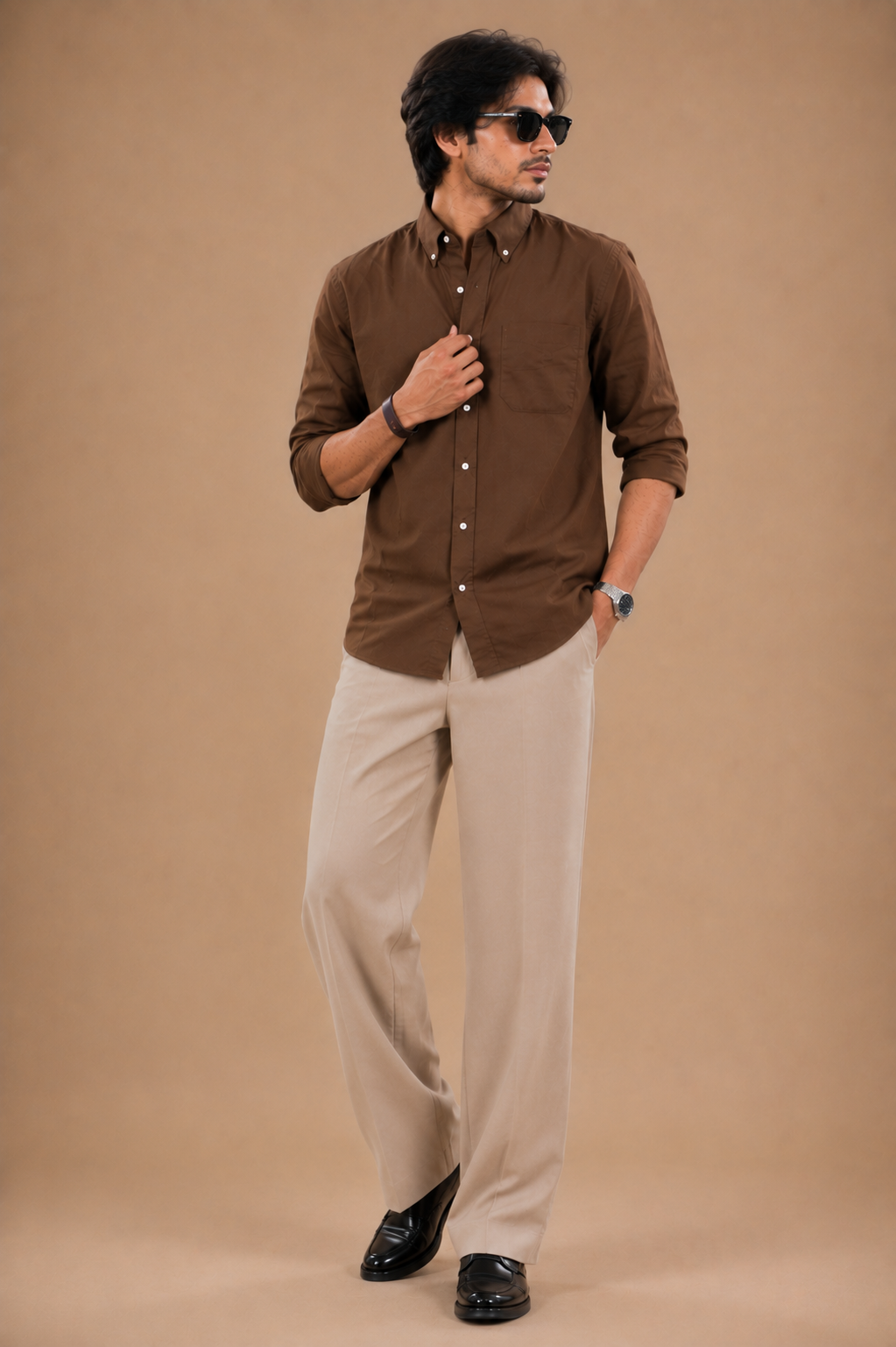 |BEAS| Luxe Earth-Tone Signature Co-Ord Set