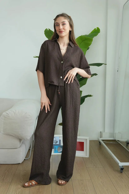 ✨CH-628| BEA'S| Quiet Luxury Textured Co-Ord