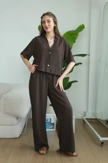 ✨CH-628| BEA'S| Quiet Luxury Textured Co-Ord