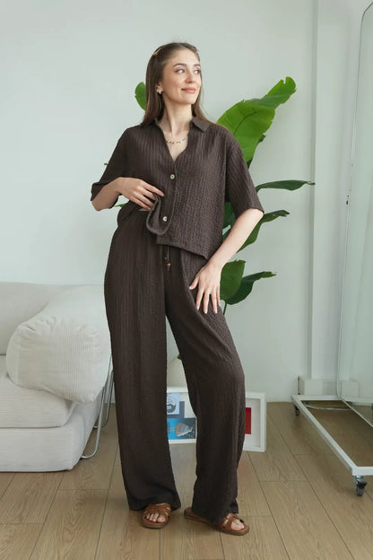 ✨CH-628| BEA'S| Quiet Luxury Textured Co-Ord