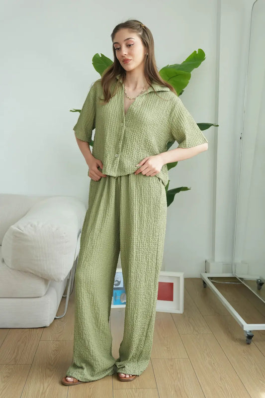 ✨CH-628| BEA'S| Quiet Luxury Textured Co-Ord