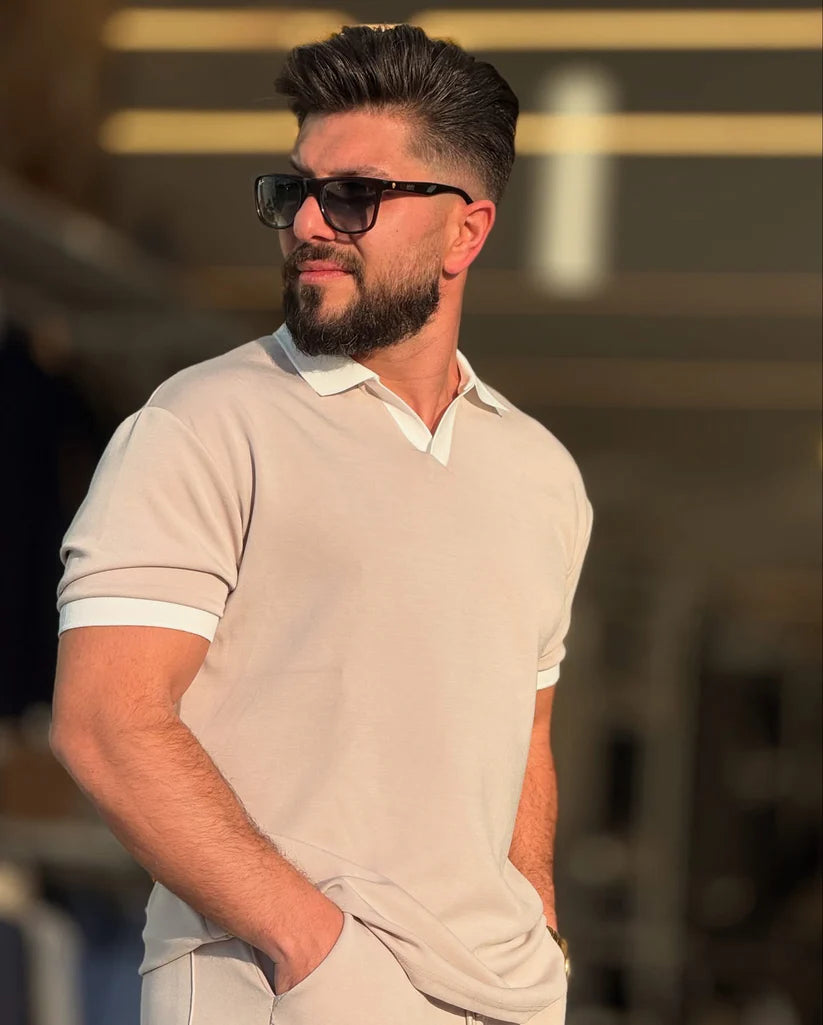 Premium Collar Tee & Trouser Set – by Beas