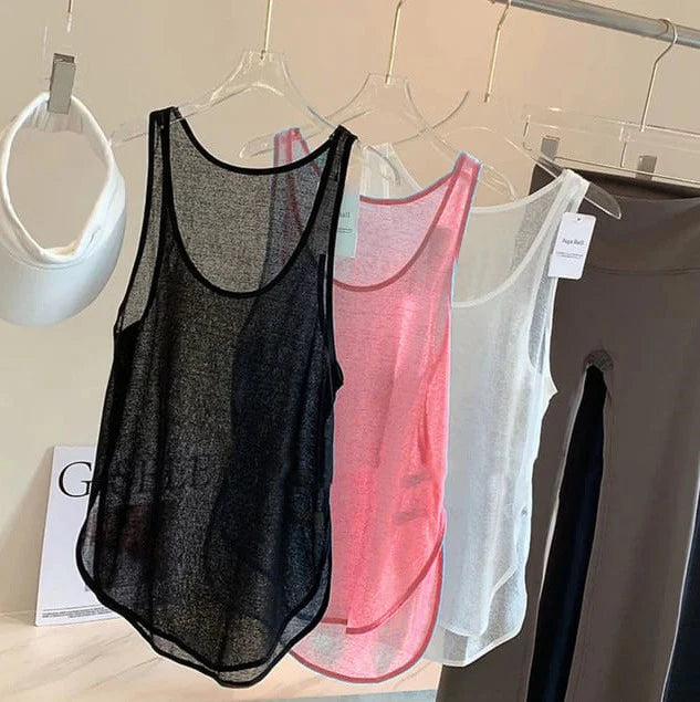 CH#435 Pack Of 3 Elysian Fit O-Neck Sleeveless Gym Tank Tops