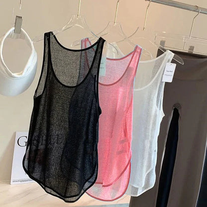 CH#435 Pack Of 3 Elysian Fit O-Neck Sleeveless Gym Tank Tops