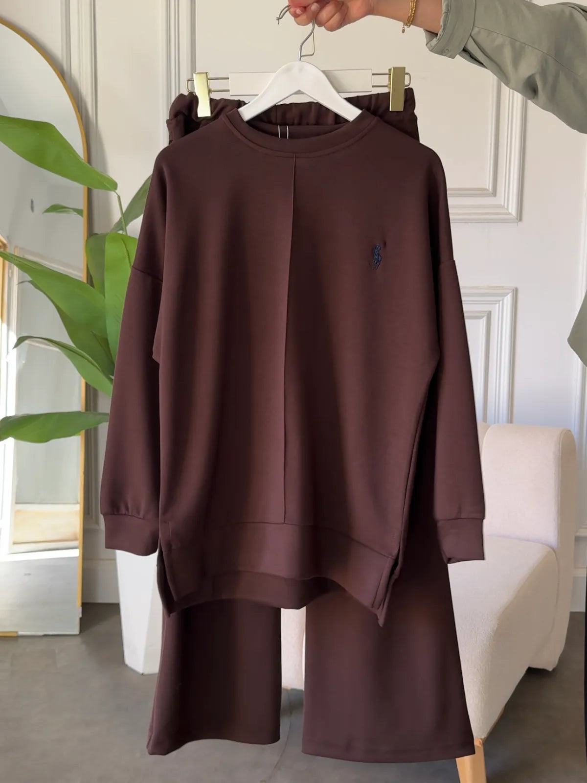 CH-589 BEA'S Polo Winter Fleece Co-ord Set