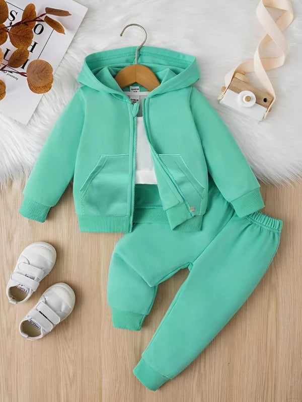 KIDS-22 Baby / Boy WINTER FLEECE 2PCS KID'S TRACKSUIT