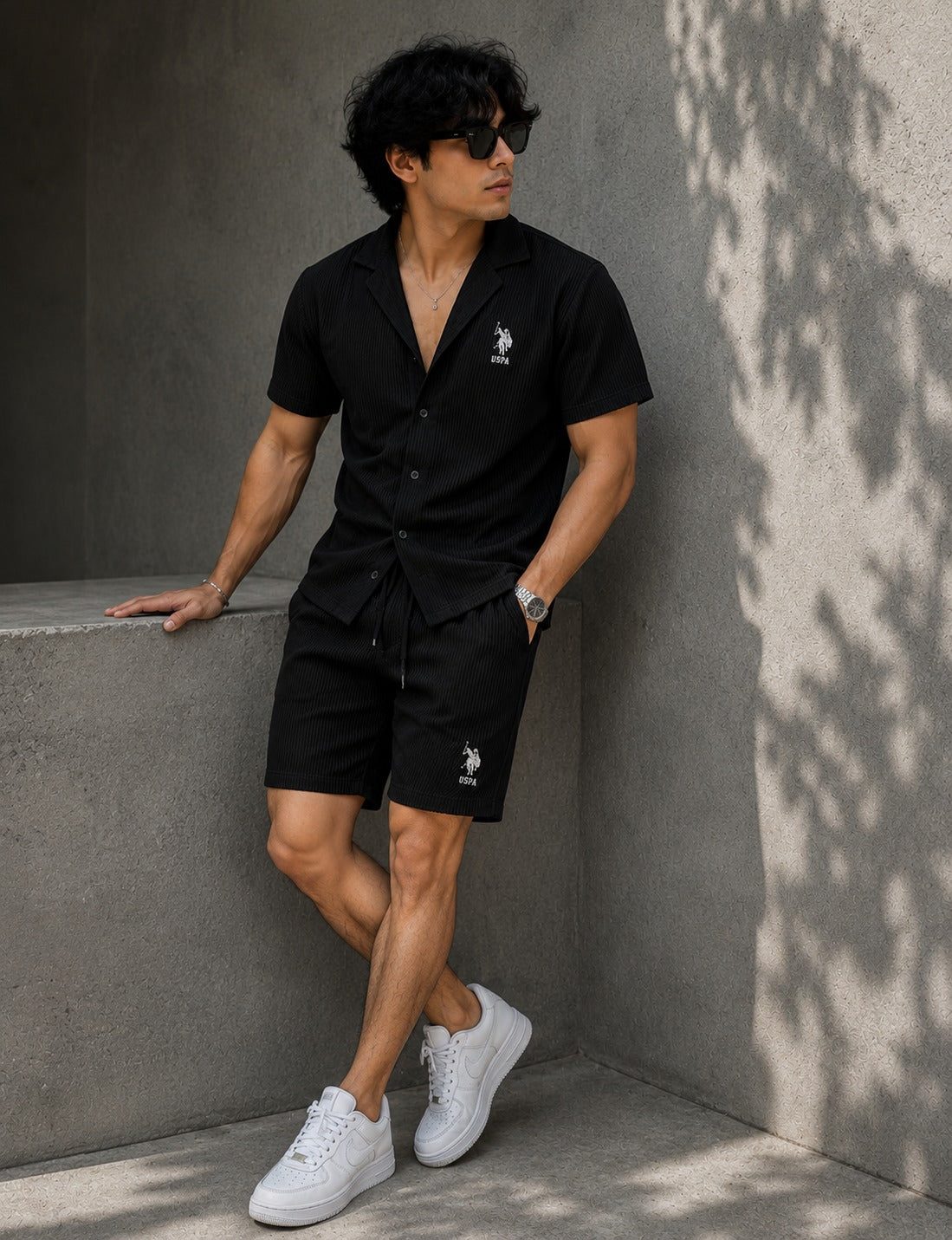 LI-113 |BEAS| Men’s Premium Textured Shirt & Shorts Co-Ord Set