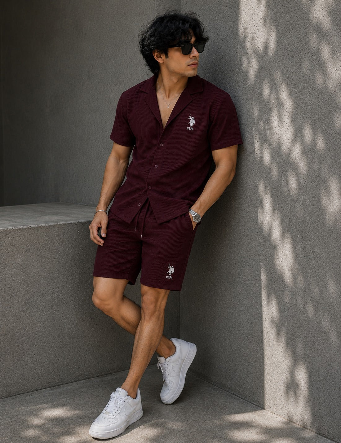 LI-113 |BEAS| Men’s Premium Textured Shirt & Shorts Co-Ord Set
