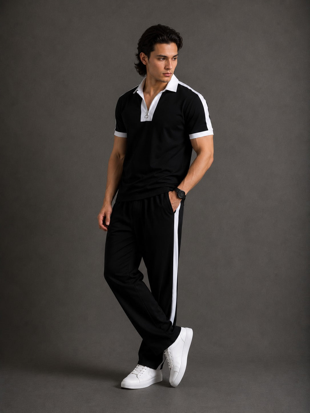 LI-39 Contrast Panel Tshirt & Trouser