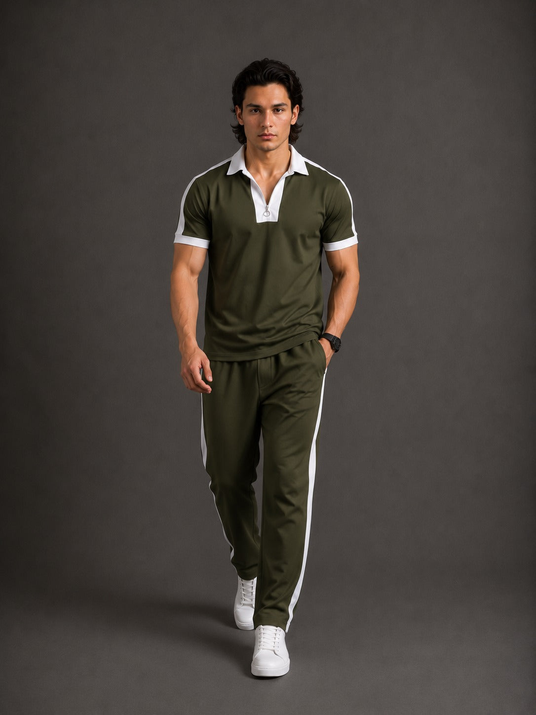 LI-39 Contrast Panel Tshirt & Trouser