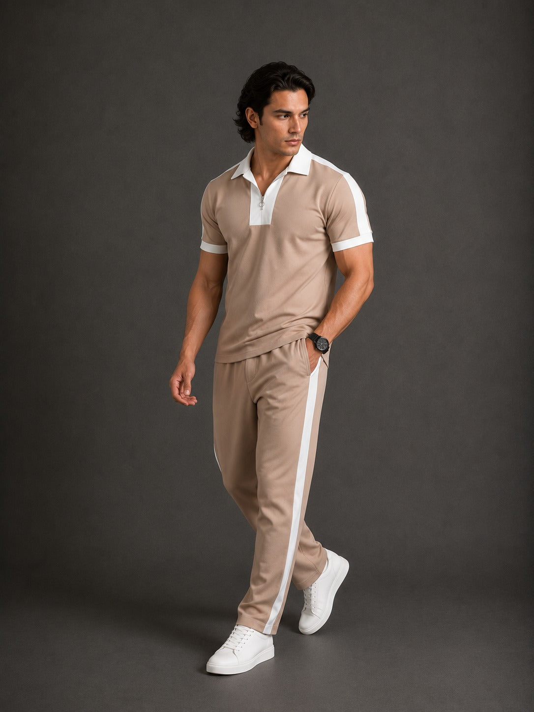LI-39 Contrast Panel Tshirt & Trouser