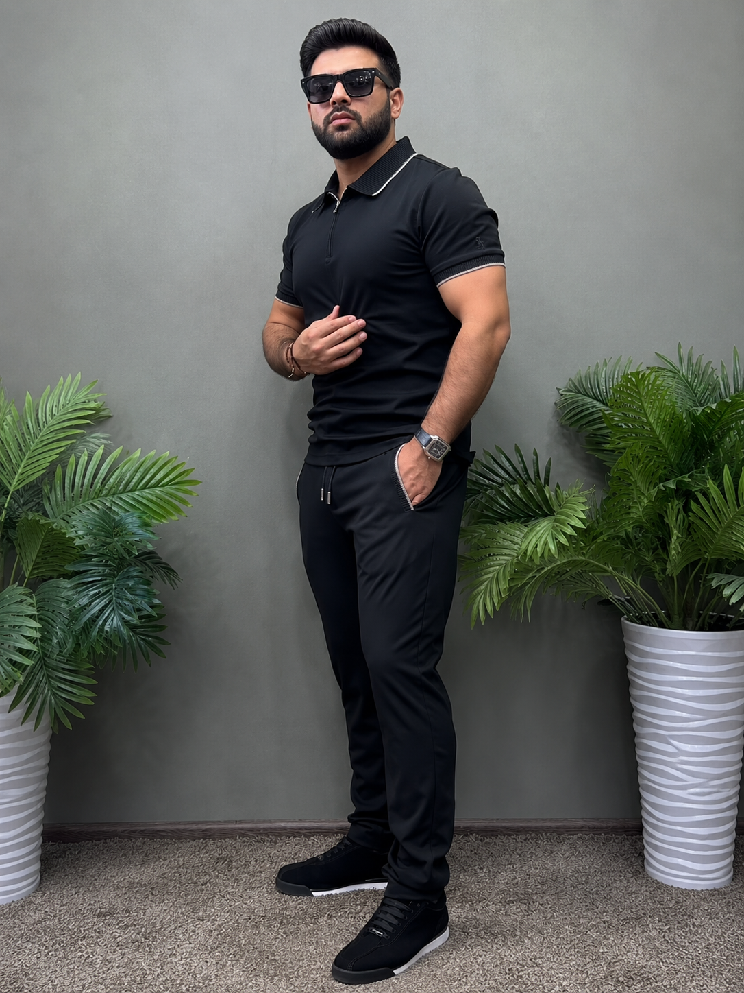 LI-140 |BEAS| Classic Maroon Polo Twin Set – Premium Fit