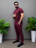 LI-140 |BEAS| Classic Maroon Polo Twin Set – Premium Fit