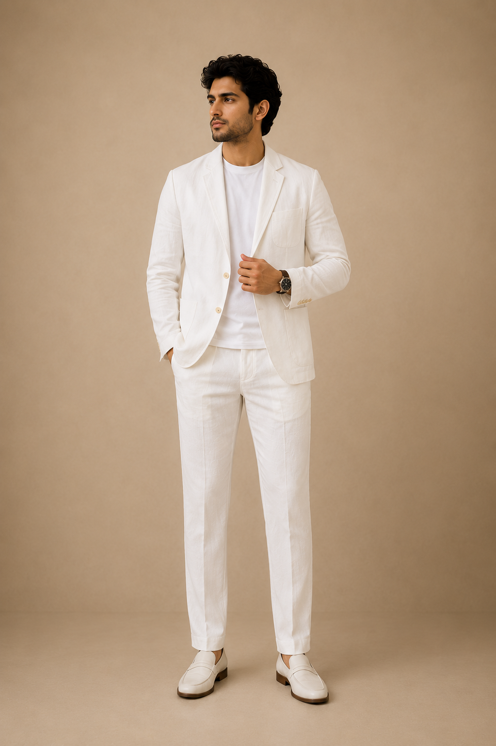 LI-145 | BEAS | The Côte Linen Blazer Set + Free t-shirt