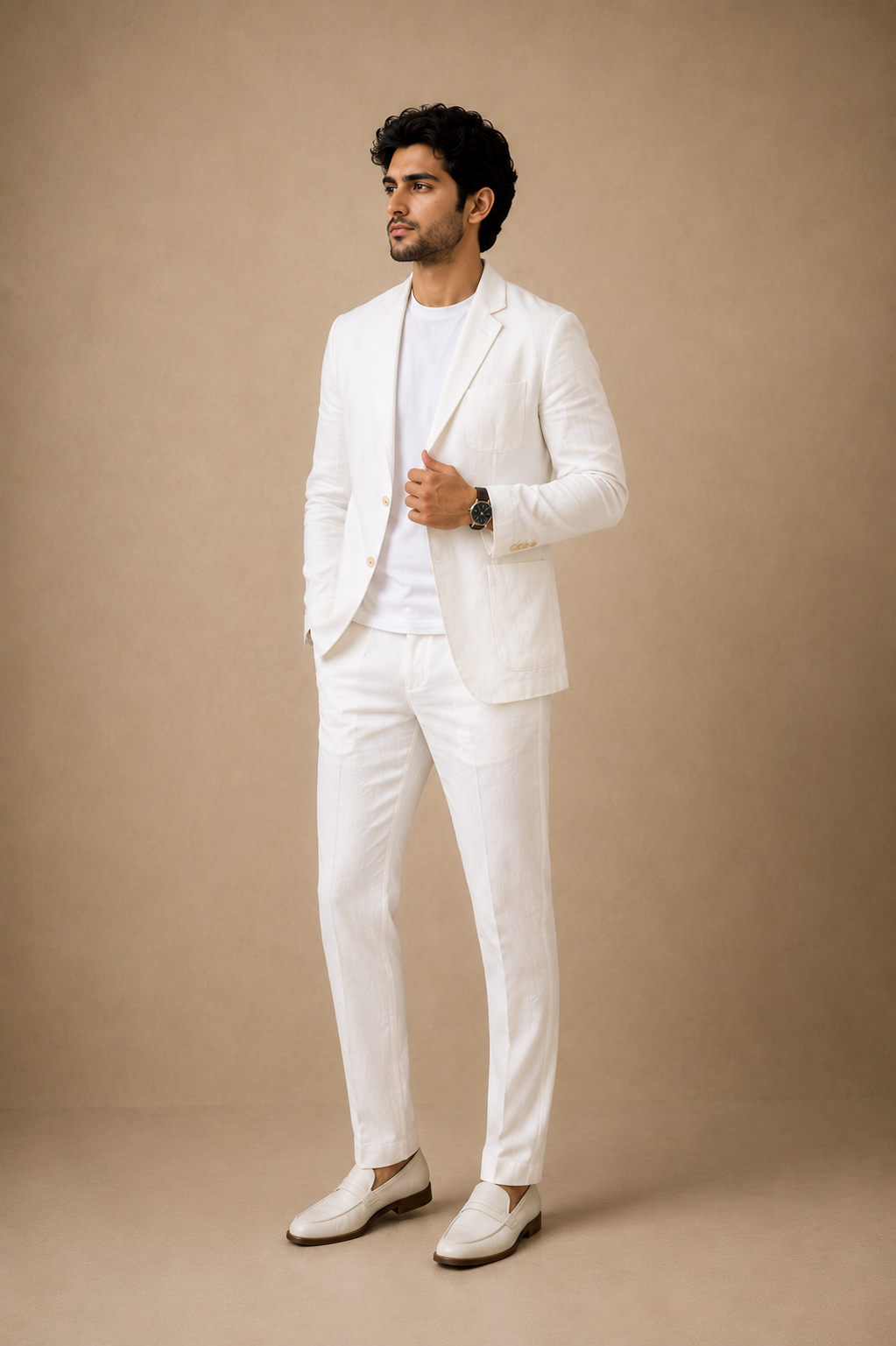 LI-145 | BEAS | The Côte Linen Blazer Set + Free t-shirt