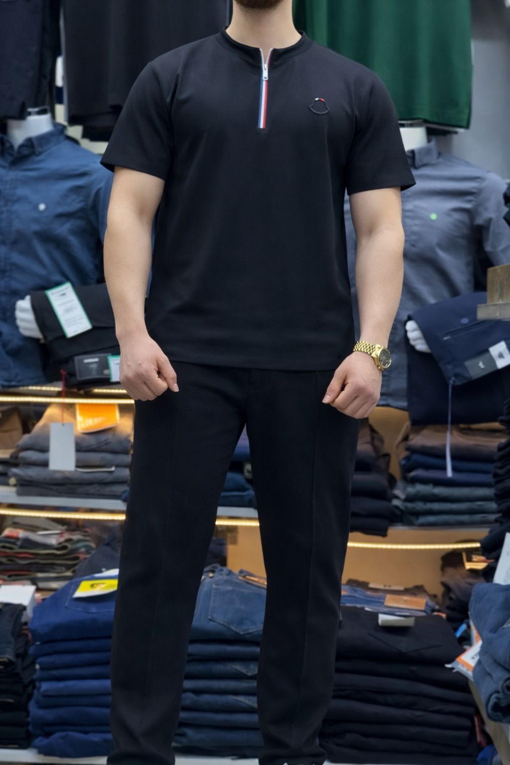 LI-76 BEAS NEW Summer Zipper NECK TRACKSUIT