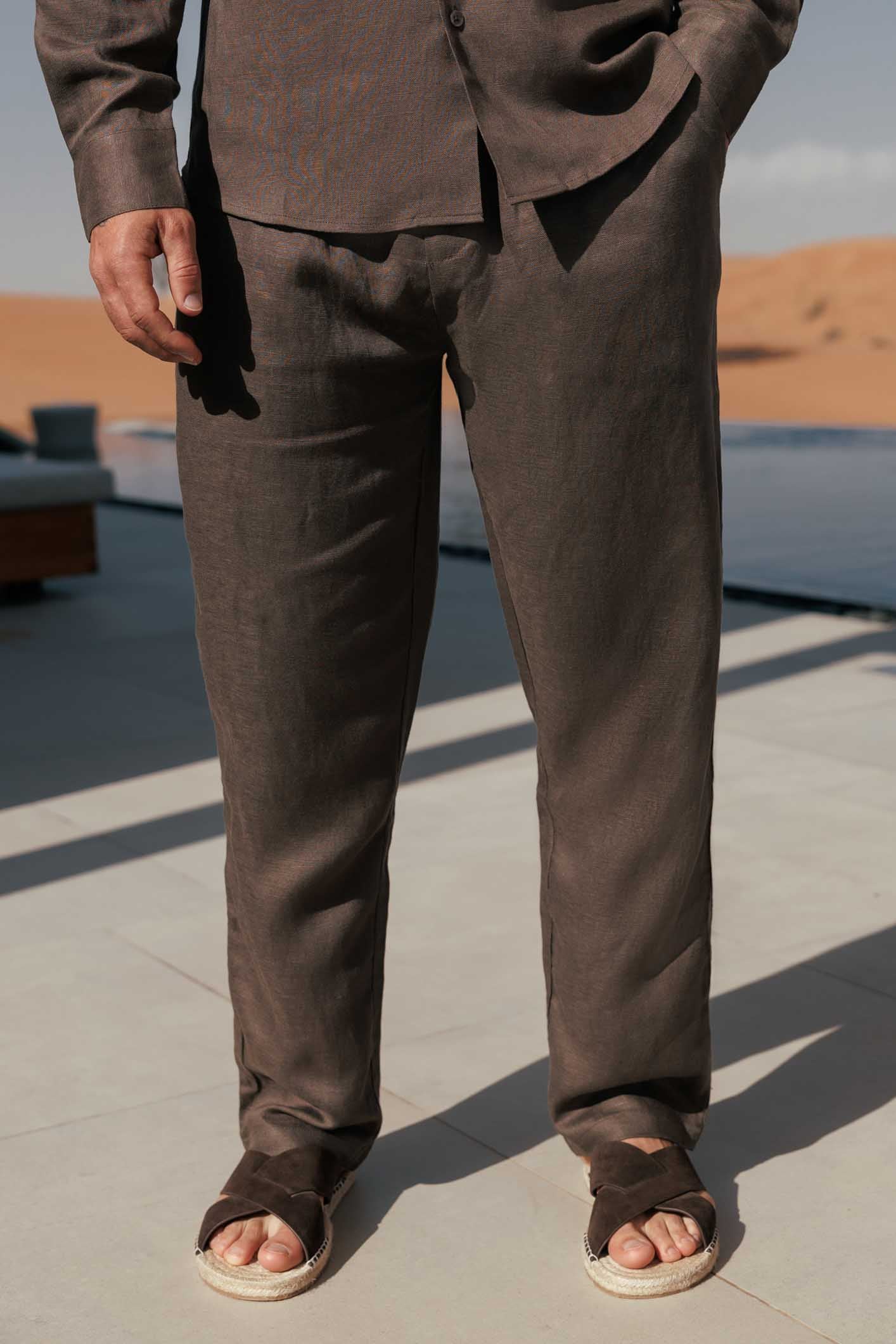 LI-93 | BEAS | Obsidian Sand Luxe Linen Co-Ord Ensemble
