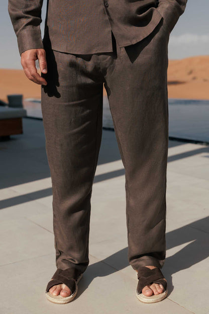 LI-93 | BEAS | Obsidian Sand Luxe Linen Co-Ord Ensemble