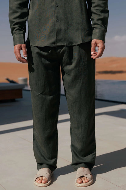 LI-93 | BEAS | Obsidian Sand Luxe Linen Co-Ord Ensemble