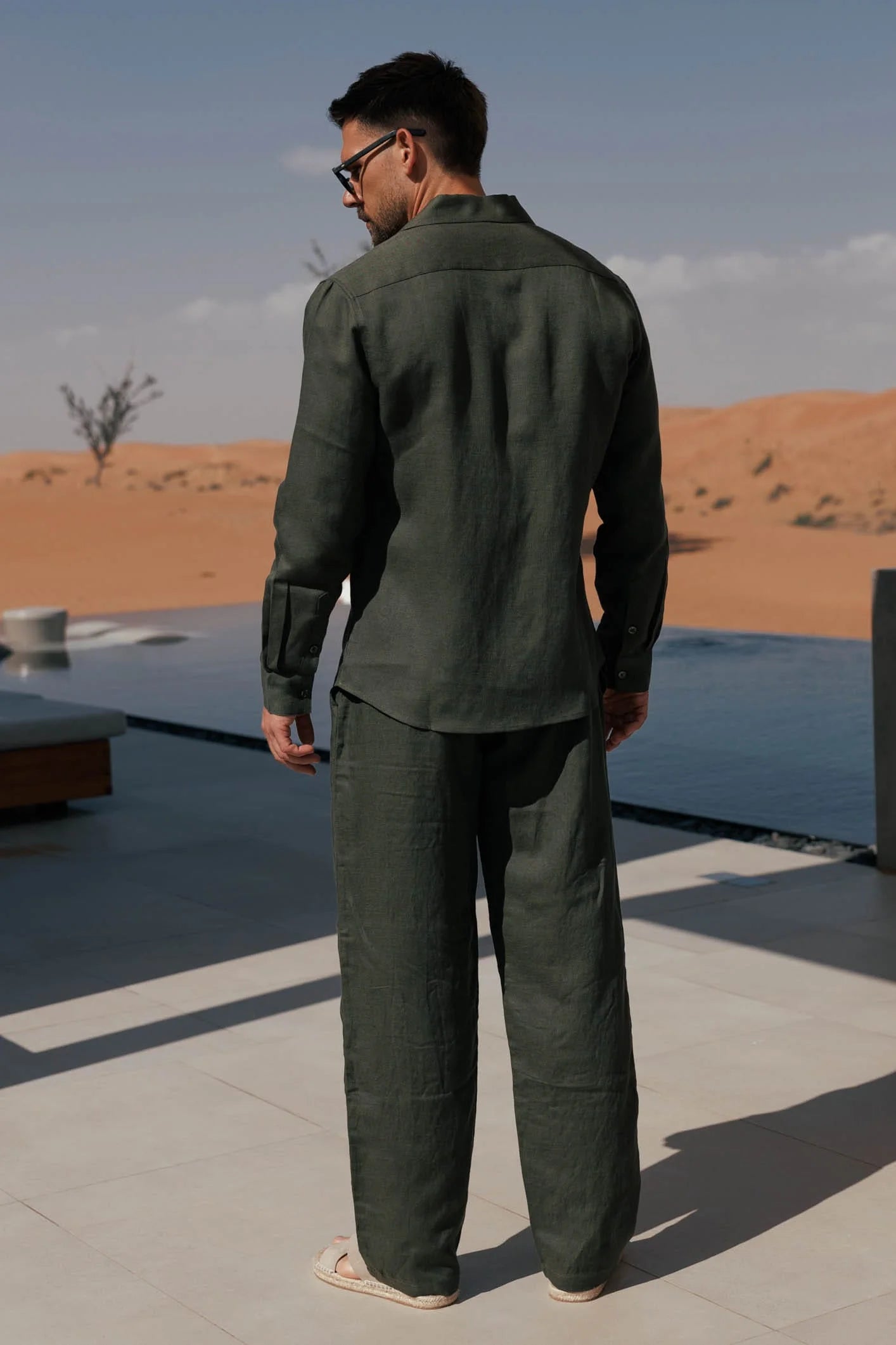 LI-93 | BEAS | Obsidian Sand Luxe Linen Co-Ord Ensemble