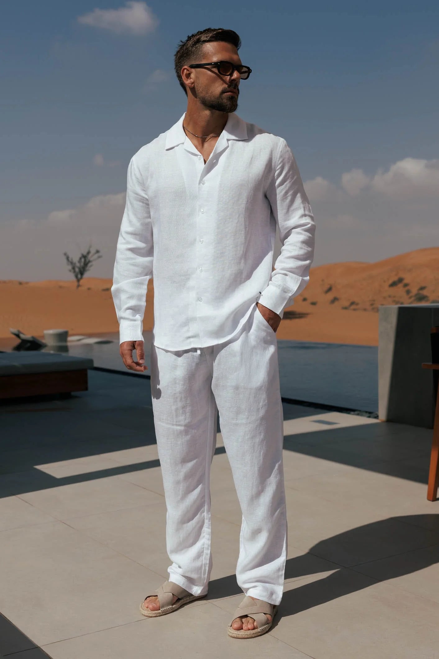LI-93 | BEAS | Obsidian Sand Luxe Linen Co-Ord Ensemble