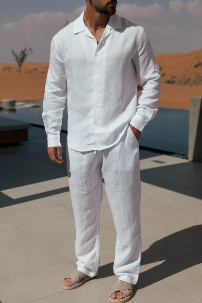 LI-93 | BEAS | Obsidian Sand Luxe Linen Co-Ord Ensemble