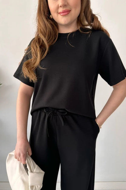 CH-541 – Bea's Summer Lounge Set | Straight Trousers + Tee