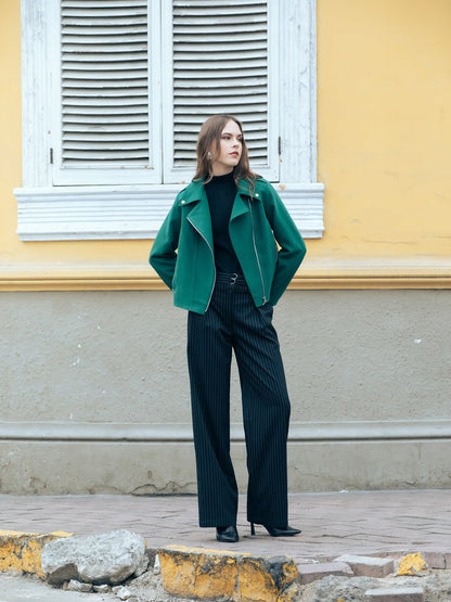 Modern Cross-Zipper Cozy Fleece Jacket