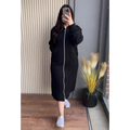 CH-480 BEA'S Long Zipper Fleece Hoodie