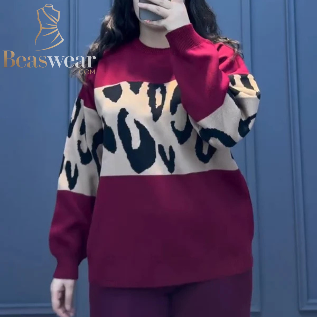 CH # 526 BEA'S 2 Pcs Wild Printed Fleece Co ord Set