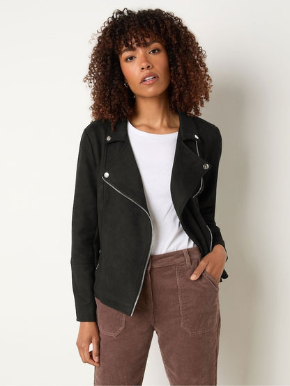 Modern Cross-Zipper Cozy Fleece Jacket