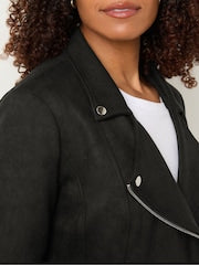 Modern Cross-Zipper Cozy Fleece Jacket