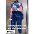 SW-105 High waist 2 PCS Paint Dress