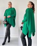 CH-395 Bea's Batwing Style Fleece Shawl Poncho