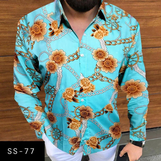 SS-77 MENS NEW PRINTED SHIRT