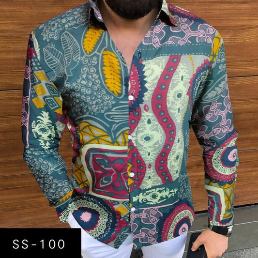 SS-100 MENS NEW PRINTED SHIRT