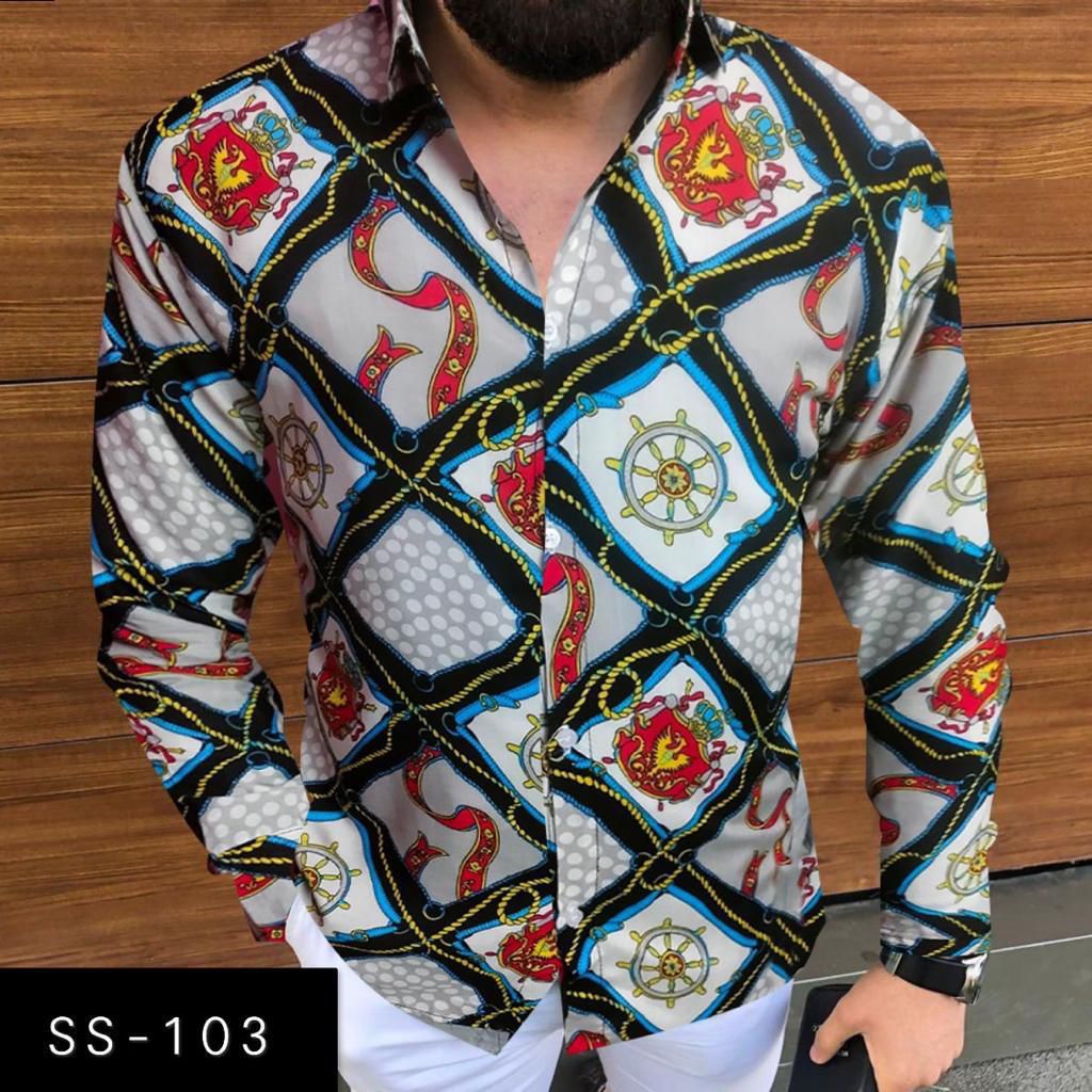 SS-103 MENS NEW PRINTED SHIRT