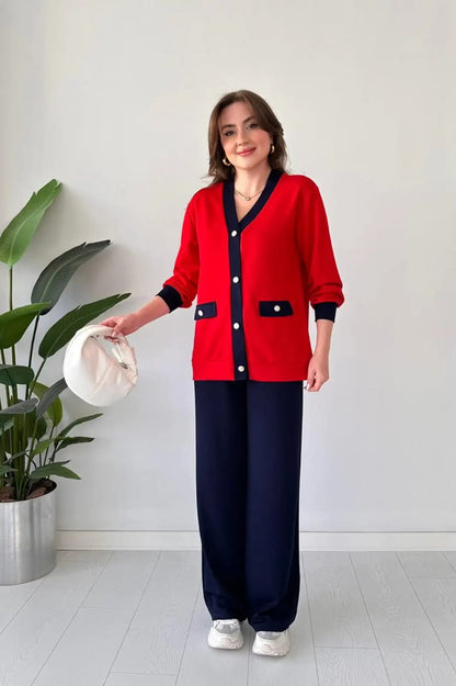 CH-580 Two-Tone Winter Co-ord Set – Beaswear
