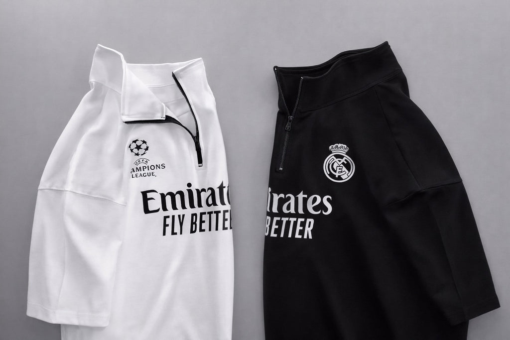 LI-86 BEAS MENS ATHLEISURE FOOTBALL INSPIRED SET – SLIM FIT HALF ZIP & SHORTS