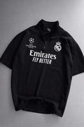 LI-86 BEAS MENS ATHLEISURE FOOTBALL INSPIRED SET – SLIM FIT HALF ZIP & SHORTS