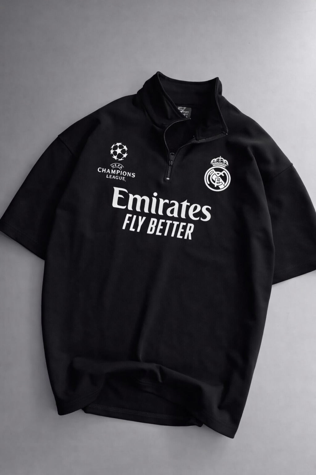 LI-86 BEAS MENS ATHLEISURE FOOTBALL INSPIRED SET – SLIM FIT HALF ZIP & SHORTS