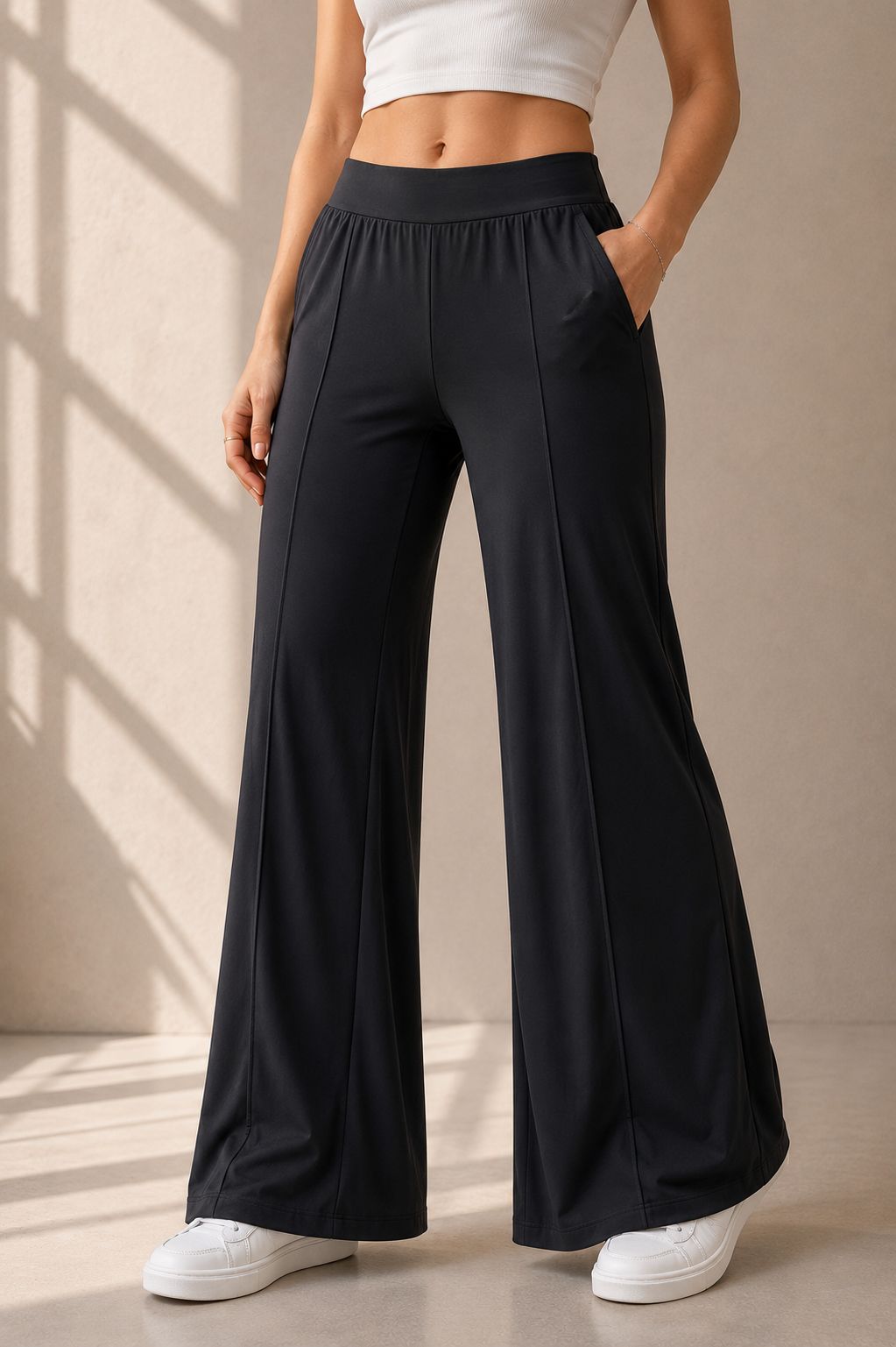 CH-6125 |BEAS| LuxeFlow Wide-Leg Comfort Trouser