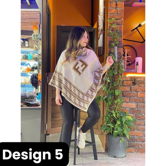 D-05 BEA'S Poncho Winter Free Fall Fleece