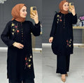 CH-527 BEA'S Elegant 2-Piece Printed Suit