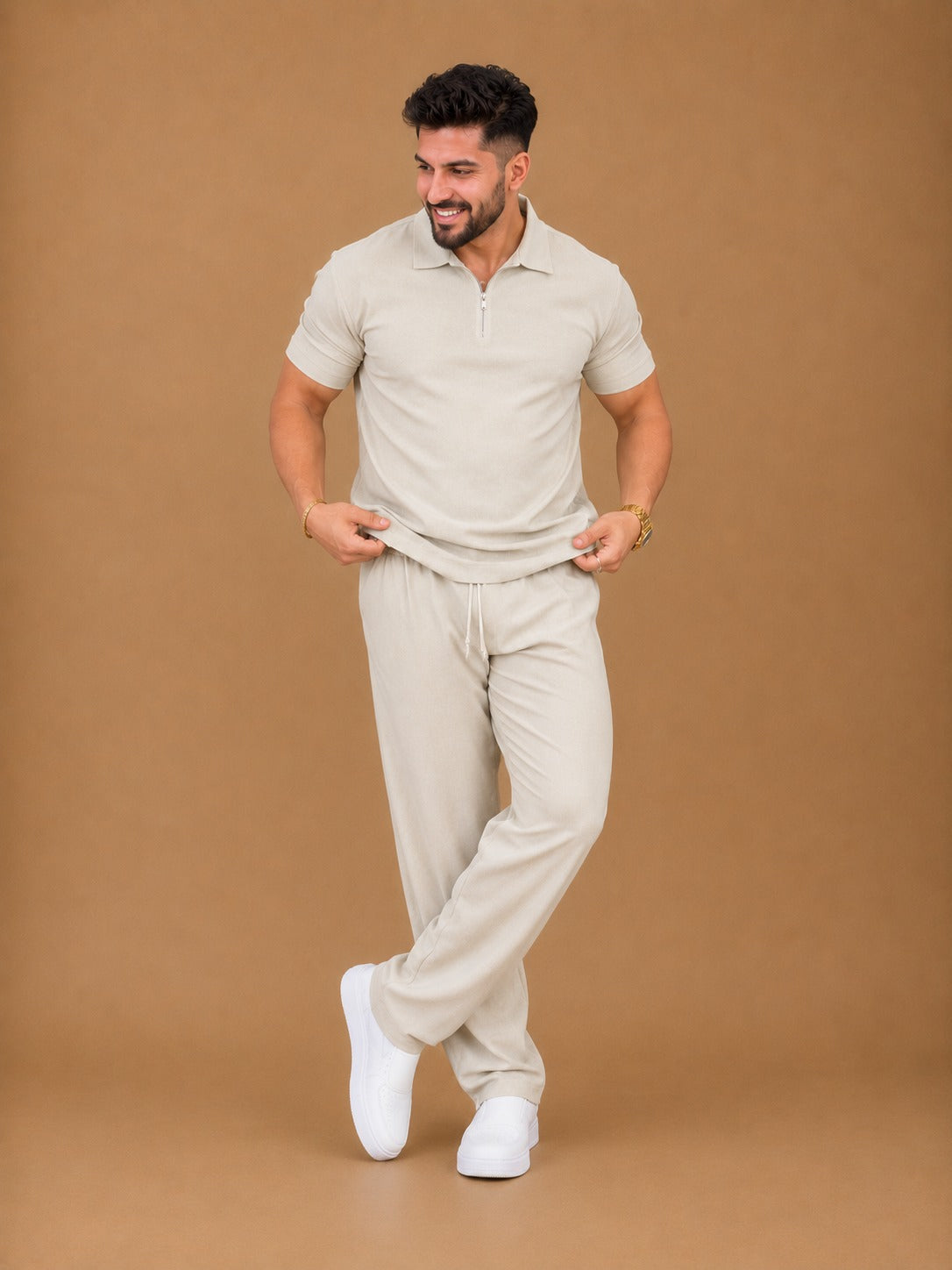 |BEAS| Aero Luxe Zip Collar Co-Ord Set